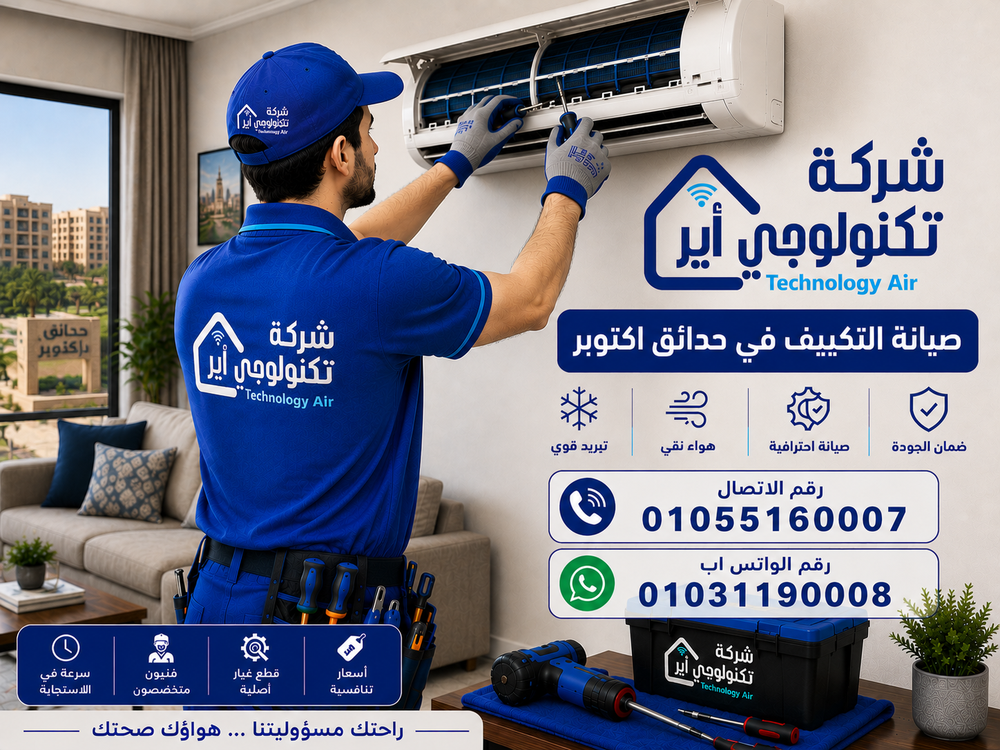 صيانة تكييفات حدائق اكتوبر